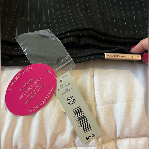 Investments Petite Madison Ave pinstripe pants - Picture 6 of 10